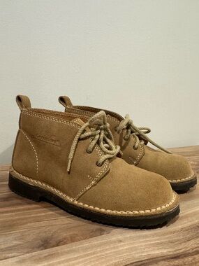 Vintage Geronimo Pilot Suede Chukka Boots Tan Leather Desert Boots Size 6.5